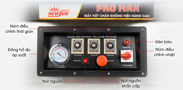 Bảng điều khiển máy hút chân không công nghiệp Promax NEWSUN