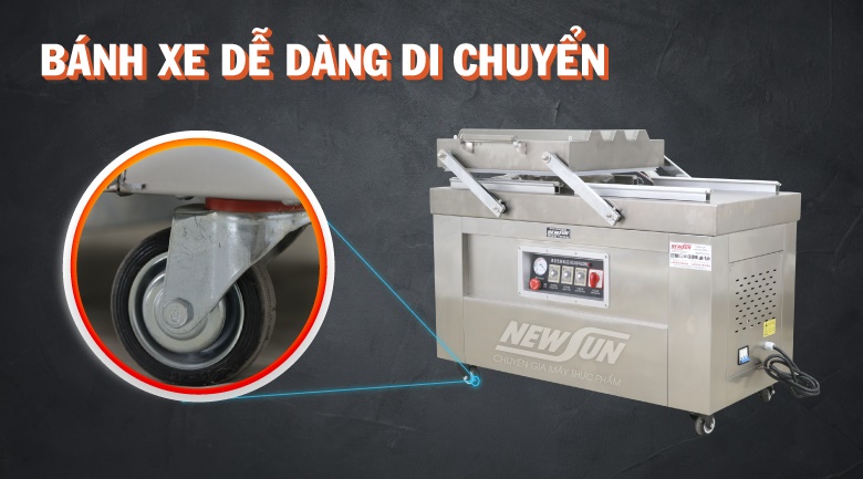 Chân máy trang bị 4 bánh xe di chuyển tiện lợi