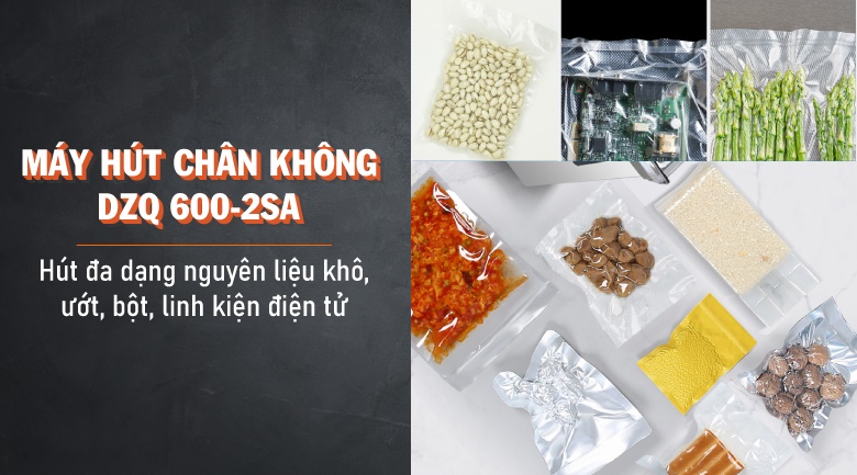 Hút đa dạng nguyên liệu khô, ướt, linh kiện điện tử,...