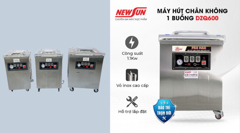 Máy hút chân không hút được nước 1 buồng DZQ600