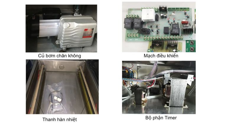 Các bộ phận thường hay xảy ra lỗi khiến máy hút chân không bị hư