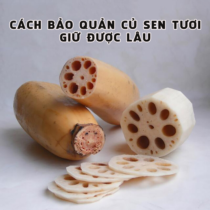 Cách bảo quản củ sen tươi