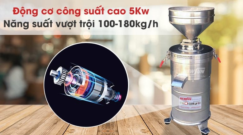 Động cơ công suất cao lên tới 5kW cho năng suất vượt trội 