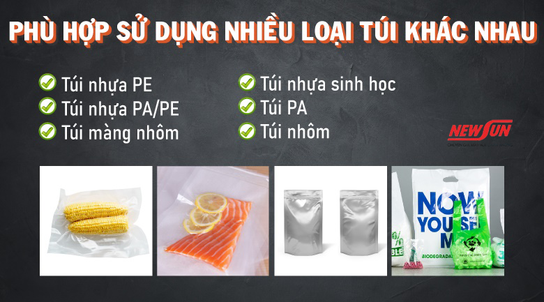 Máy hút chân không không kén túi dùng được nhiều loại túi