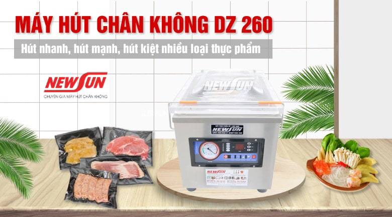 Máy hút chân không thực phẩm 1 buồng DZ260 công suất mạnh mẽ