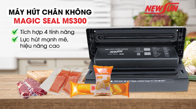 Máy hút chân không thực phẩm mini MS300 nhiều tính năng