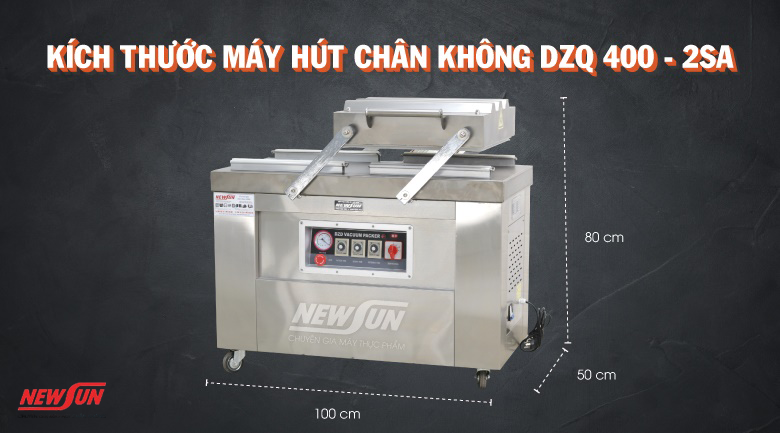 Máy hút chân không 2 buồng công nghiệp DZQ400-2SA