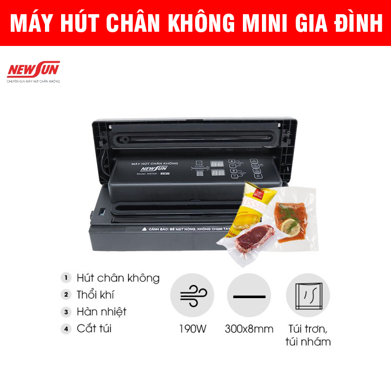 Liệt kê 6 bước sử dụng máy hút chân không mini gia đình