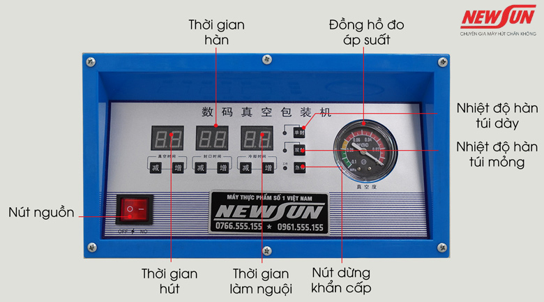 Bảng điều khiển máy hút chân không ld660