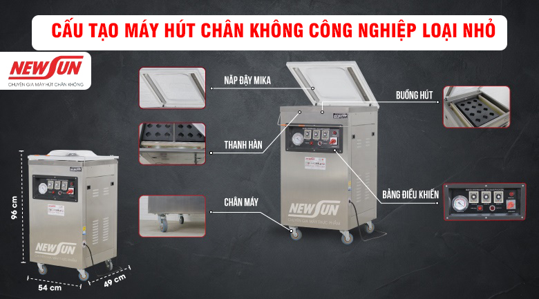 Cấu tạo của máy hút chân không công nghiệp loại nhỏ