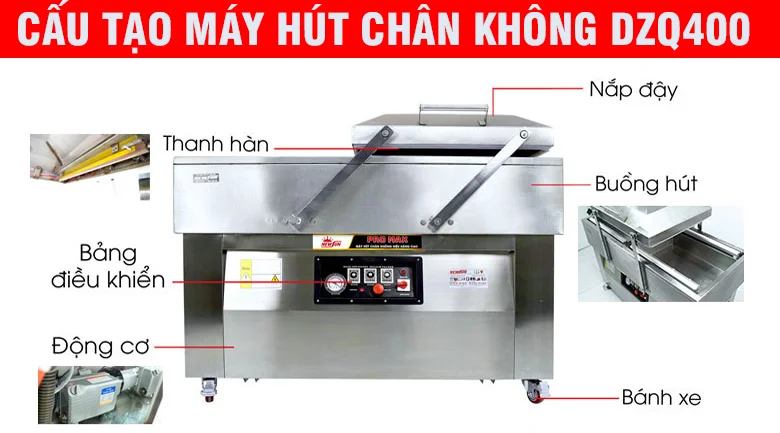 cấu tạo của máy hút chân không dzq400