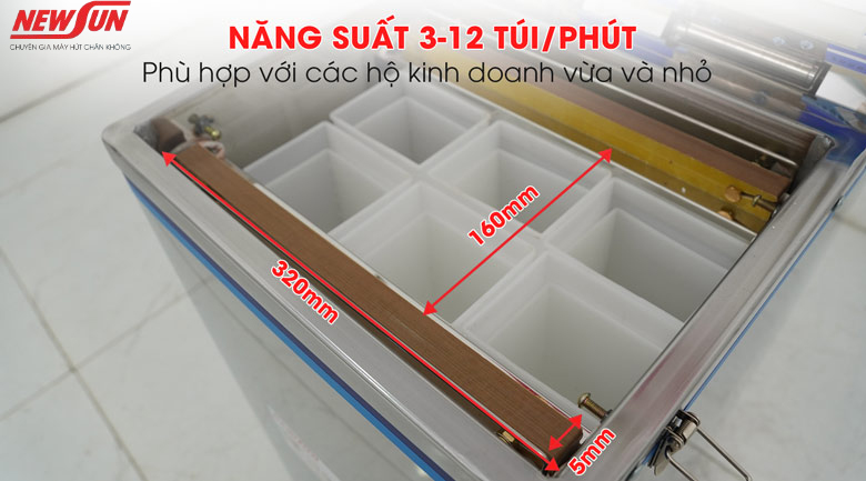 Năng suất của máy hút chân không LD600