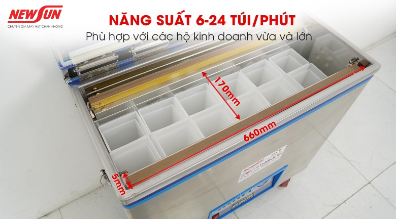 năng suất máy hút chân không LD660