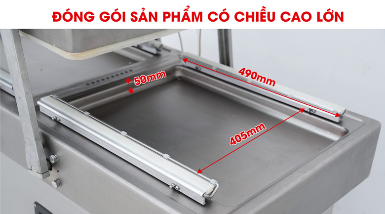 Máy hút chân không Kunba DZ500/2SA (2 buồng) 10 Hai thanh hàn dài