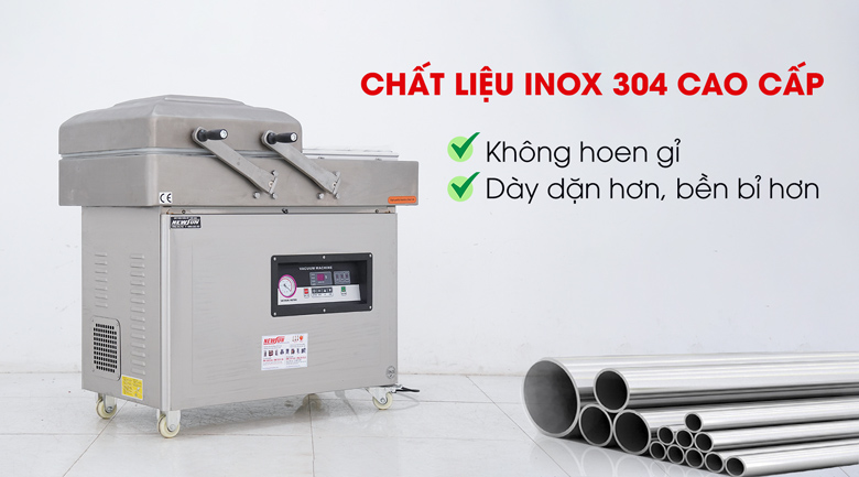 Máy hút chân không Kunba DZ400/2SA (2 buồng) 18 Chất liệu cao cấp