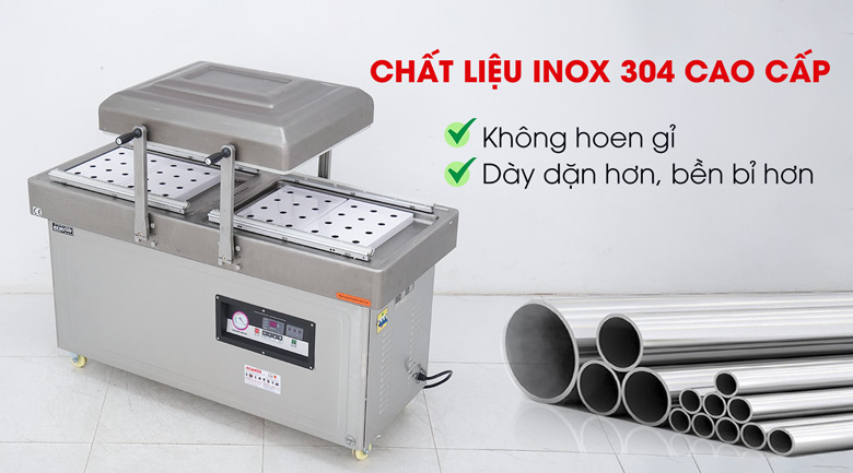 Máy hút chân không Kunba DZ600/2SA (2 buồng) 12 Chất liệu cao cấp