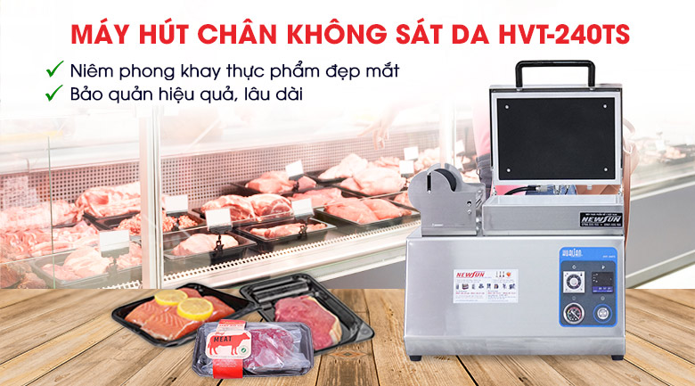 máy hàn miệng túi có hút được chân không không, hiệu 