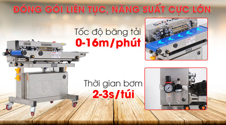 Dựa theo năng suất của máy