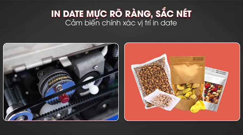 Máy hàn miệng túi in date SMT-980LD 13 In date rõ ràng