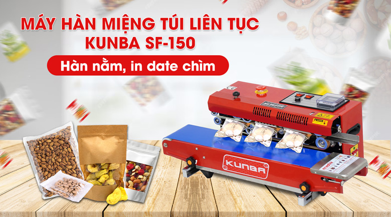 Máy hàn miệng túi Kunba SF-150 (vỏ sơn) 9 Máy hàn miệng túi Kunba SF-150 vỏ sơn chính hãng