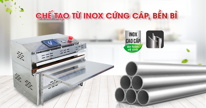 Thiết bị được chế tạo từ inox 201 cứng cáp, bền bỉ