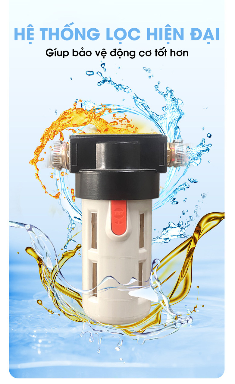 Hệ thống lọc giúp hạn chế bụi bẩn 