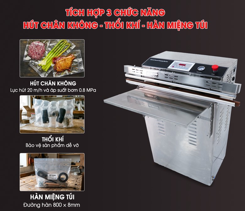 Tích hợp 3 chức năng: Hút – Thổi – Hàn