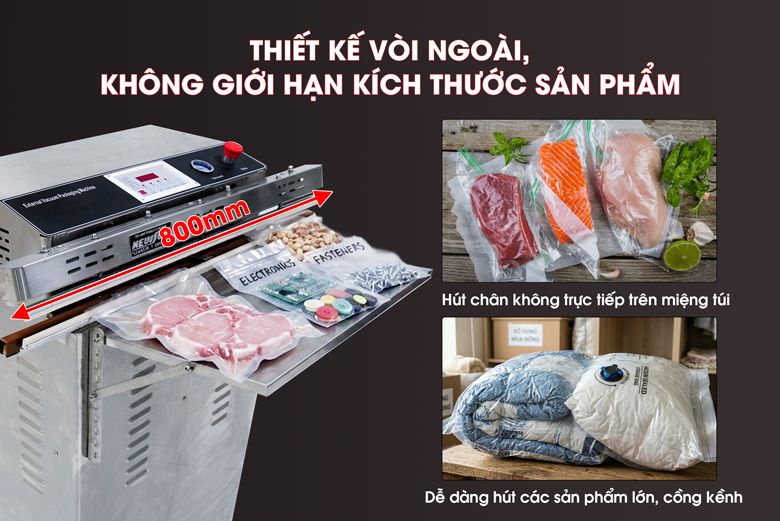 Thiết kế vòi ngoài, đóng gói thực phẩm kích thước lớn